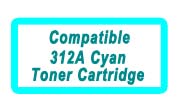 Compatible 312A Cyan Toner Cartridge, 2700 Pages.