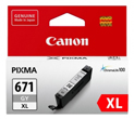 Canon CLI-671XL Grey High Yield Ink Cartridge, 690 Pages.