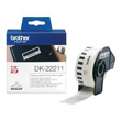 Brother DK-22211 Black on White Continuous Film Label Roll , 29mm 15.24m long
