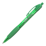Ballpoint Retractable Pen with Grip Medium Green