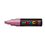 Uni Posca Marker 8.0mm Broad Chisel Tip Metallic Pink PC-8K